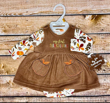Load image into Gallery viewer, Baby Girl “My First Thanksgiving” Dress #2