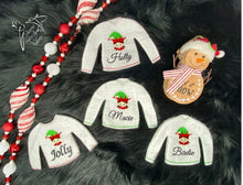 Load image into Gallery viewer, Christmas Personalized Holiday Embroidered Sweaters For Santa Helper Or Dolls