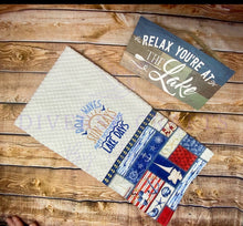 Load image into Gallery viewer, Embroidered Customt Made “Lake” Theme Kitchen Towels