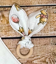Load image into Gallery viewer, Winnie The Pooh with Red Balloon Baby Bib &amp; Burp Cloth Set