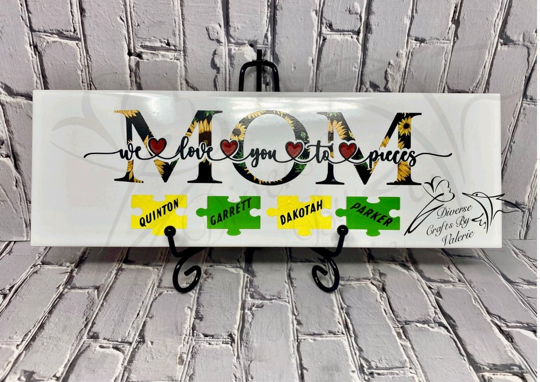 Mom /Grandma Personalized Puzzle Tile Sign