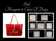 Load image into Gallery viewer, Monogram &amp; Embroidered Design Hobo Shoulder Bag