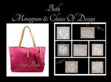 Load image into Gallery viewer, Monogram &amp; Embroidered Design Hobo Shoulder Bag