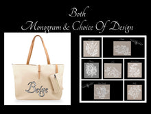 Load image into Gallery viewer, Monogram &amp; Embroidered Design Hobo Shoulder Bag