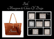 Load image into Gallery viewer, Monogram &amp; Embroidered Design Hobo Shoulder Bag