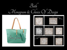 Load image into Gallery viewer, Monogram &amp; Embroidered Design Hobo Shoulder Bag