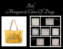 Load image into Gallery viewer, Monogram &amp; Embroidered Design Hobo Shoulder Bag