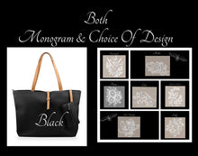 Load image into Gallery viewer, Monogram &amp; Embroidered Design Hobo Shoulder Bag
