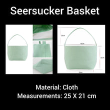 Load image into Gallery viewer, Seersucker Plaid Easter Basket