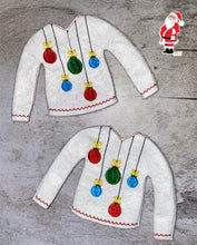 Load image into Gallery viewer, Christmas Holiday Embroidered Sweaters For Santa Helper Or Dolls