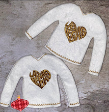 Load image into Gallery viewer, Christmas Holiday Embroidered Sweaters For Santa Helper Or Dolls