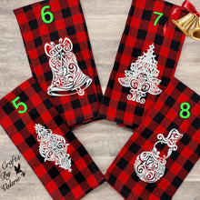 Load image into Gallery viewer, Embroidered Holiday Christmas Kitchen Towels