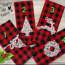 Load image into Gallery viewer, Embroidered Holiday Christmas Kitchen Towels