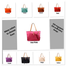 Load image into Gallery viewer, Monogram &amp; Embroidered Design Hobo Shoulder Bag