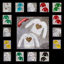 Load image into Gallery viewer, Christmas Holiday Embroidered Sweaters For Santa Helper Or Dolls