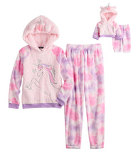 Load image into Gallery viewer, Cuddl Duds Hooded Girls PJ W/Matching Doll PJ -PERSONALIZED Childs Name