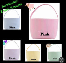 Load image into Gallery viewer, Seersucker Plaid Easter Basket