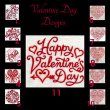 Load image into Gallery viewer, Embroidered Valentine Theme Towels