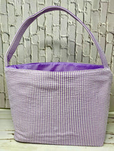 Load image into Gallery viewer, Seersucker Plaid Easter Basket