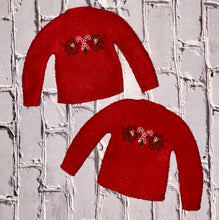 Load image into Gallery viewer, Christmas Holiday Embroidered Sweaters For Santa Helper Or Dolls